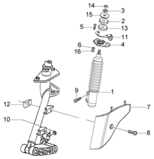 Εικόνα της ΒΑΣΗ ΣΥΓΚΡ ΜΠΡ ΜΑΡΚΟΥΤΣΙ VESPA LX-601610