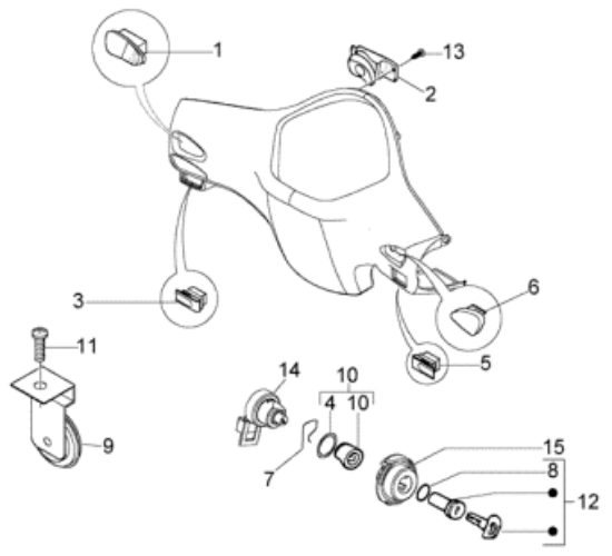 Εικόνα της ΚΛΕΙΔΑΡΙΑ ΤΙΜ VESPA ET4-ET2 XΩΡ ΙΜΟΒ(2Κ)-1B000570