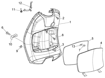 Εικόνα της ΝΤΟΥΛΑΠΙ VESPA LX 50 ΜΑΥΡΟ-622898000P