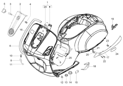 Εικόνα της ΚΑΠΑΚΙ ΜΙΚΡΟ VESPA LX-LXV AΒΑΦΟ ΑΡ-5A000087