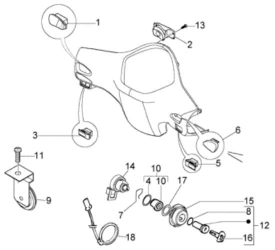 Εικόνα της ΚΕΡΑΙΑ IMMΟΒΙL SCOOTER 125<>800 ΜΕ ΚΑΛΩΔ-1D003415R