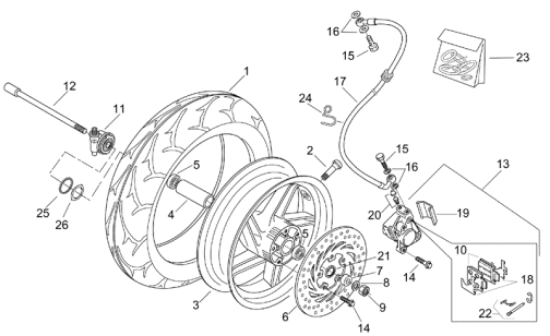 Εικόνα της ΤΑΚΑΚΙΑ ΦΡ VESPA GTS 300 SUPER HPE ΠΙΣΩ-1C006586