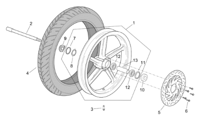 Εικόνα της ΑΞΟΝΑΣ ΜΠΡΟΣ ΤΡΟΧΟΥ SCAR 125/150/200-AP8125767