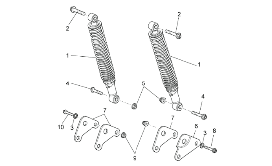 Εικόνα της ΒΑΣΗ ΠΙΣΩ ΑΜΟΡΤΙΣΕΡ SCAR LIGHT 125-200-JC62211X92000