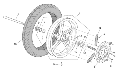 Εικόνα της ΑΞΟΝΑΣ ΜΠΡΟΣ ΤΡΟΧΟΥ SCAR 125/150/200-AP8125767