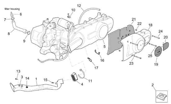 Εικόνα της ΚΑΠΑΚΙ ΚΙΝΗΤΗΡΑ APRILIA SCAR 125-250-AP8144547