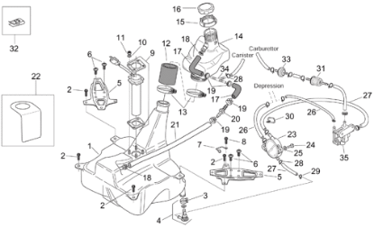 Εικόνα της ΒΑΛΒΙΔΑ ΑΝΕΠΙΣΤΡΟΦΗ BEV-VESPA GT-X8-TYP-AP8104594