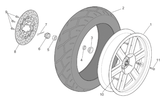 Εικόνα της ΤΡΟΧΟΣ ΠΙΣΩ SPORT CITY 125-250 04-08-85162R