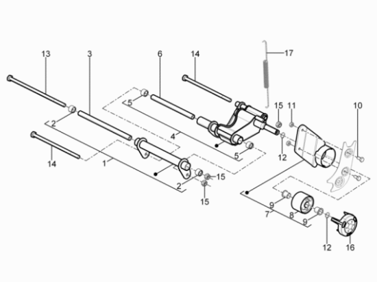 Εικόνα της ΜΠΡΑΤΣΟ ΚΙΝΗΤΗΡΑ LIBERTY 125 4T-56411R