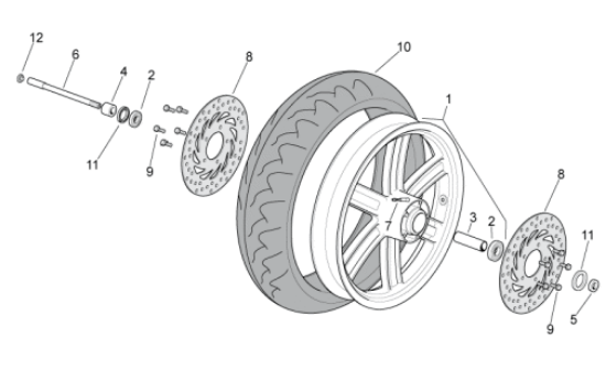 Εικόνα της ΤΣΙΜΟΥΧΑ ΜΠΡ ΤΡΟΧΟΥ SCAR 125-500 GRIMECA-AP8120621