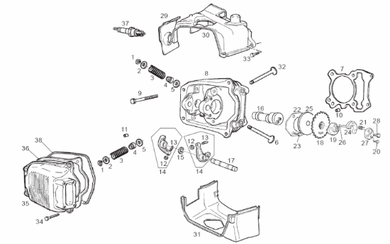 Εικόνα της ΚΕΦΑΛΗ ΚΥΛΙΝΔΡΟΥ VESPA ΕΤ4 150-SK 150 4T-82647R