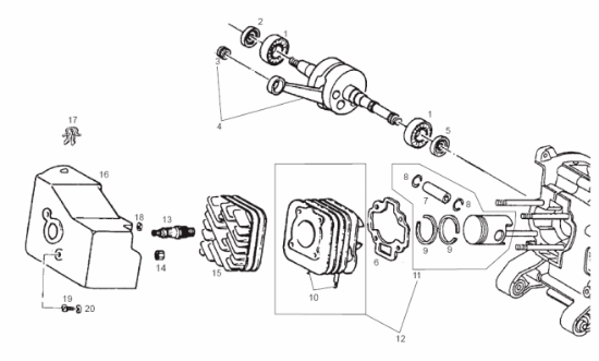 Εικόνα της ΚΙΤ ΚΥΛΙΝΔΡΟΣ DR 48mm SCOOTER50 TYPHOON-DR00086