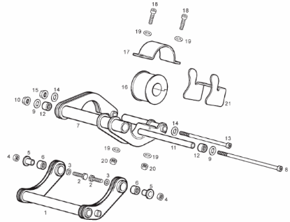 Εικόνα της ΒΙΔΑ ΜΠΡΑΤΣΟΥ ΚΙΝΗΤ DERBI GP1 250 ΜΕΓ-00G03001271