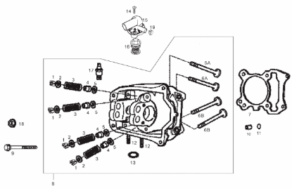 Εικόνα της ΚΕΦΑΛΗ ΚΥΛΙΝΔΡΟΥ BEV 250-X9 250 ΚΟΜΠΛΕ-8475955