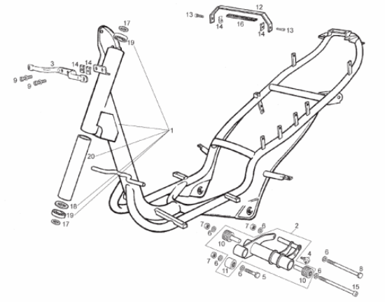 Εικόνα της ΒΙΔΑ ΜΠΡΑΤΣΟΥ ΚΙΝΗΤ DERBI GP1 250 ΜΕΓ-00G03001271