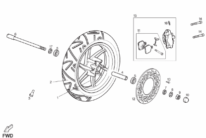 Εικόνα της ΑΠΟΣΤΑΤΗΣ ΜΠΡ ΤΡΟΧΟΥ DERBI GP1 LS-865921