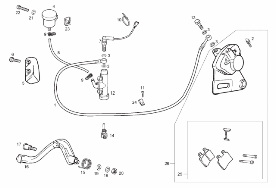 Εικόνα της ΤΑΚΑΚΙΑ ΦΡ DERBI CR CITY-SD 125-DRD ΠΙΣΩ-00H01304931