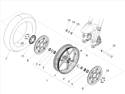 Εικόνα της ΑΞΟΝΑΣ ΜΠΡΟΣ ΤΡΟΧΟΥ MOTO 750-1200-85263R