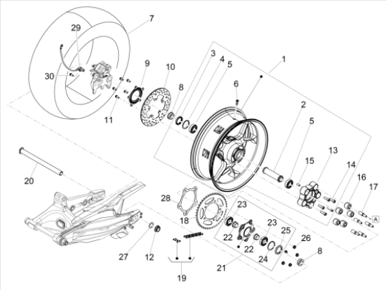 Εικόνα της ΒΑΣΗ ΓΡΑΝΑΖΙΟΥ ΠΙΣΩ ΤΡΟΧΟΥ MOTO 750-1200-AP81257305