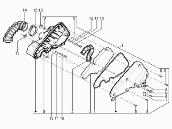 Εικόνα της ΘΑΛΑΜΟΣ ΦΙΛΤΡΟΥ SR MOT 125/DERBI VARIANT-B013216