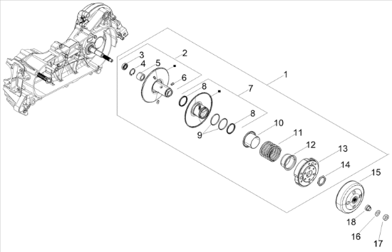 Εικόνα της ΚΟΜΠΛΕΡ ΚΙΝΗΣΗΣ SCOOTER 50 4Τ 3V-CM270403