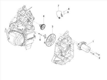 Εικόνα της ΚΟΡΩΝΑ ΚΟΜΠΛΕΡ ΜΙΖΑ SXR-SR 125 MOT-83033R