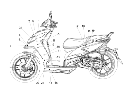 Εικόνα της ΑΥΤ/ΤΟ ΠΟΔΙΑΣ ΜΠΡ SR 125 3VTECH-2H005030