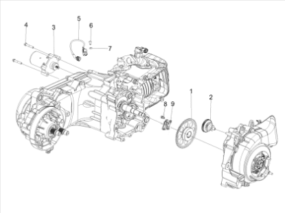 Εικόνα της ΚΟΡΩΝΑ ΚΟΜΠΛΕΡ ΜΙΖΑ SXR-SR 125 MOT-83033R