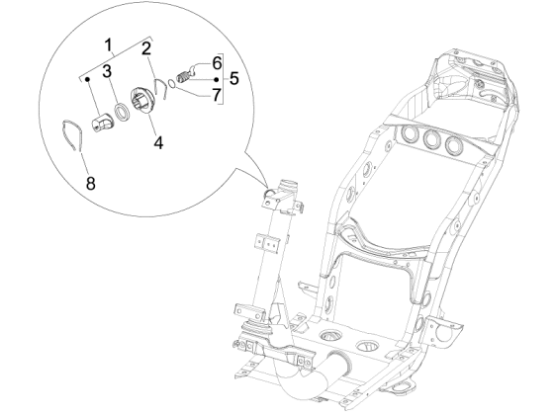 Εικόνα της ΒΑΣΗ ΚΛΕΙΔ ΟΝ-OFF SCOOTER 100<>150 4T 3-1B002609R
