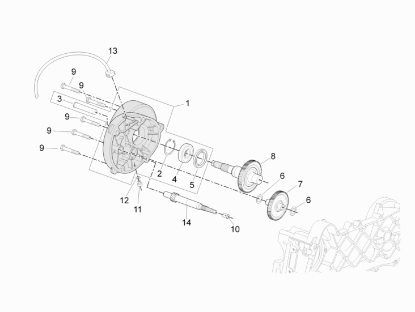 Εικόνα της ΑΞΟΝΑΣ ΔΙΑΦΟΡΙΚΟΥ FLY50 4T/100-LIB50 14Δ-480848