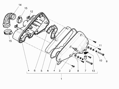 Εικόνα της ΘΑΛΑΜΟΣ ΦΙΛΤΡΟΥ SR MOT 125/DERBI VARIANT-B013216