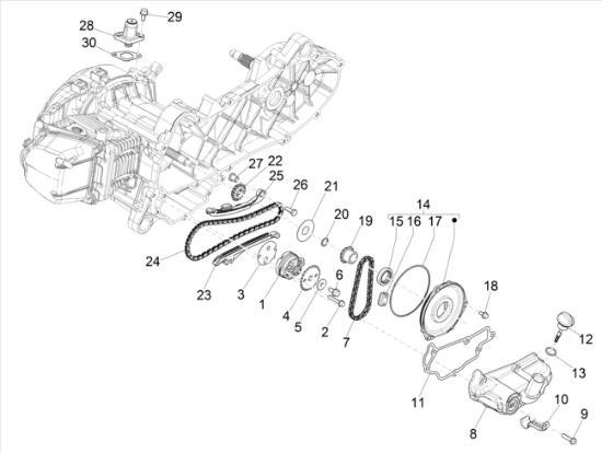 Εικόνα της ΓΛΥΣΤΡΑ ΚΑΔΕΝΑΣ SCOOTER 50-100 4T 3V-1A005756