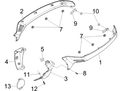 Εικόνα της ΚΑΠΑΚΙ ΣΠΟΙΛΕΡ ΑΡ VESPA GT EXCALIB 738/A-57747300F2