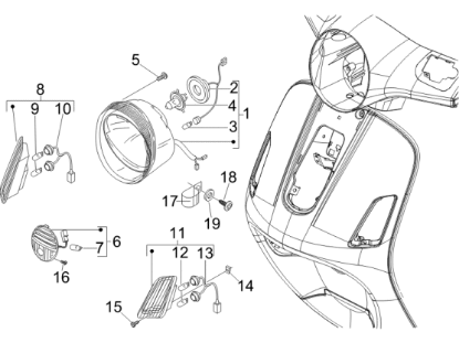 Εικόνα της ΦΑΝΟΣ ΜΠΡΟΣ VESPA GT 200 ΑΓΓΛΙΑΣ-584479