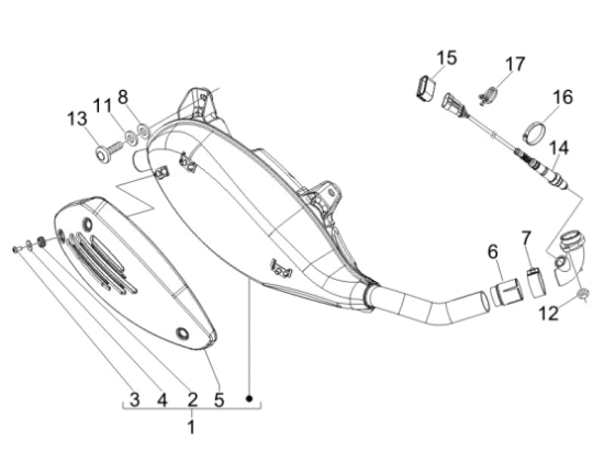 Εικόνα της ΕΞΑΤΜΙΣΗ VESPA GTS 250-300 ΚΟΜΠΛΕ-1A0093185