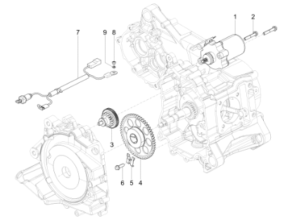 Εικόνα της ΚΟΡΩΝΑ ΚΟΜΠΛΕΡ ΜΙΖΑ SXR-SR 125 MOT-83033R