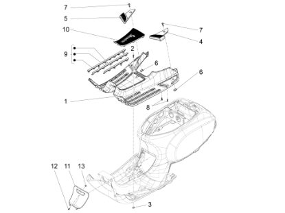 Εικόνα της ΜΑΡΣΠΙΕ ΠΙΣΩ VESPA SLX 125-150 4T 3V ΑΡ-673260