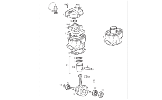 Εικόνα της ΚΥΛΙΝΔΡΟΣ RCR Μ06-SX-RX 50-DERBI DRD-1A0097335