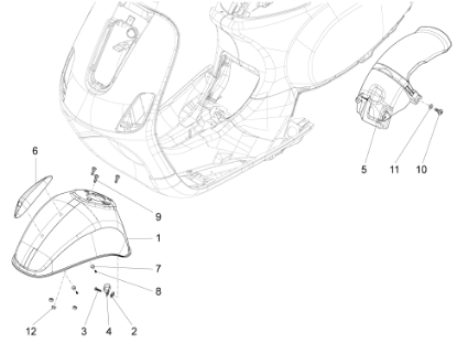 Εικόνα της ΦΤΕΡΟ ΜΠΡΟΣ VESPA VXL 125 4T 3V 505/A-SP1B002204000Q4