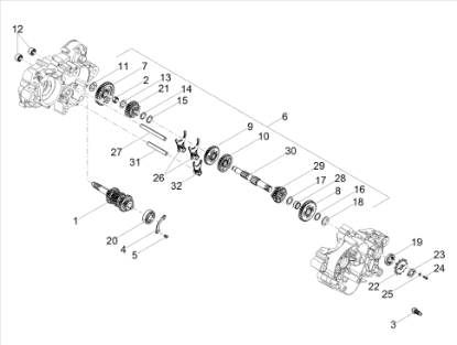 Εικόνα της ΑΞΟΝΑΣ ΔΕΥΤΕΡ DERBI SENDA 50-GPR-SX-RX50-847159