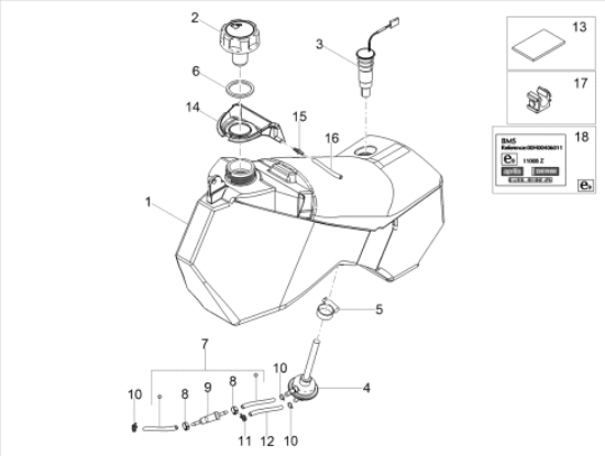 Εικόνα της ΤΑΠΑ ΒΕΝΖΙΝΗΣ DIESIS 50-100-SMT-RCR-00G00401131