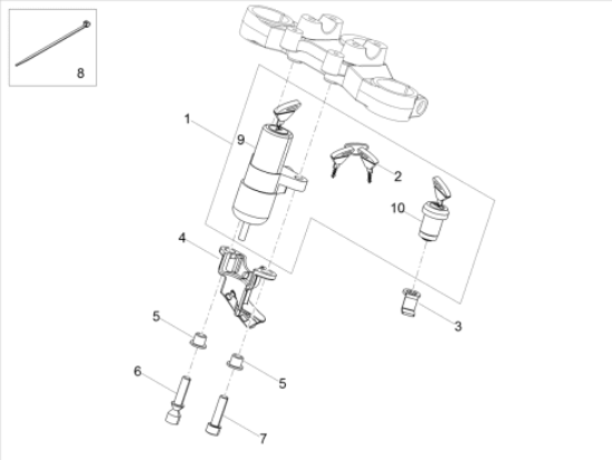 Εικόνα της ΚΛΕΙΔΙ ΑΚΑΤΕΡΓ DERBI / DIESIS-RCR-SMT-00F01810411