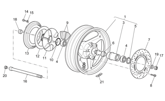 Εικόνα της ΔΙΣΚΟΦΡΕΝΟ ΠΙΣΩ MG V11-CALIFORNIA-GU03635700