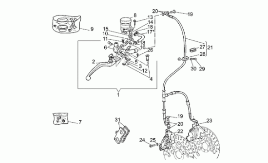 Εικόνα της ΡΑΚΟΡ ΤΡ ΦΡΕΝΟΥ ΚΕΝΤΡ MG V35<>1100 ΣΕΤ-GU19659500