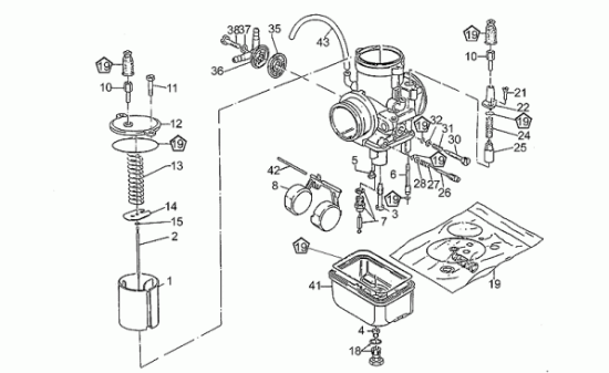 Εικόνα της ΣΕΤ ΦΛΑΝΤΖΕΣ ΚΑΡΜΠ RS 125 99-05/MG V65-AP8106801