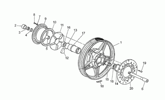 Εικόνα της ΡΟΥΛΕΜΑΝ ΠΙΣΩ ΤΡΟΧΟΥ MG V11 20X47X14-GU92204220