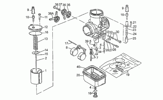 Εικόνα της ΣΕΤ ΦΛΑΝΤΖΕΣ ΚΑΡΜΠ RS 125 99-05/MG V65-AP8106801