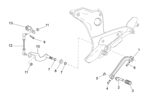 Εικόνα της ΛΑΣΤΙΧΑΚΙ ΛΕΒΙΕ ΤΑΧ APRILIA-MOTO GUZZI-AP8120912