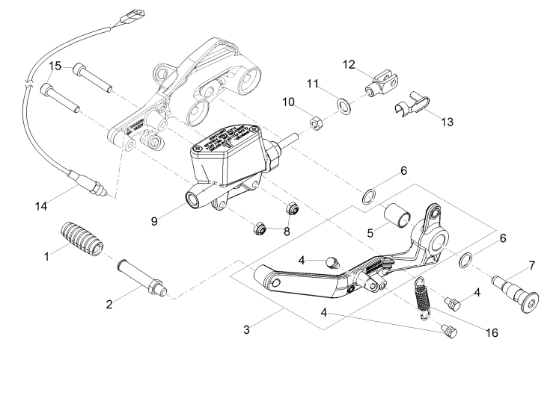 Εικόνα της ΛΑΣΤΙΧΑΚΙ ΛΕΒΙΕ ΤΑΧ APRILIA-MOTO GUZZI-AP8120912