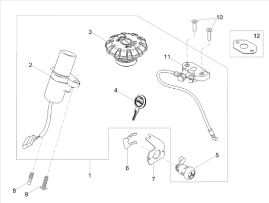 Εικόνα της ΚΛΕΙΔΑΡΙΑ ΤΙΜ MG V7 750+ΤΑΠΑ ΒΕΝΖ ΣΕΤ-2D000351